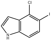 4-氯-5-碘-1H-吲哚 结构式