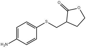 2(3H)-Furanone, 3-[[(4-aminophenyl)thio]methyl]dihydro- 结构式