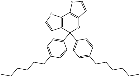 5H-Dithieno[3,2-b:2',3'-d]pyran, 5,5-bis(4-hexylphenyl)- 结构式