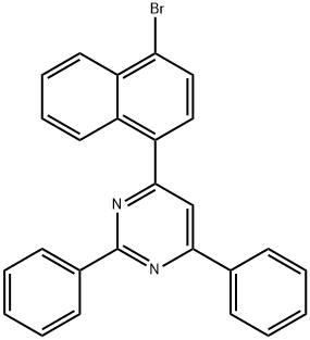 4-(4-溴萘-1-基)-2,6-二苯基嘧啶 结构式