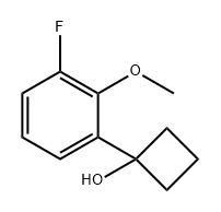 Cyclobutanol, 1-(3-fluoro-2-methoxyphenyl)- 结构式