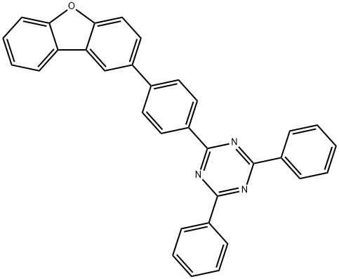 2-(4-(二苯并[B,D]呋喃-2-基)苯基)-4,6-二苯基-1,3,5-三嗪 结构式