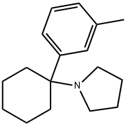 PYRROLIDINE, 1-[1-(3-METHYLPHENYL)CYCLOHEXYL]- 结构式