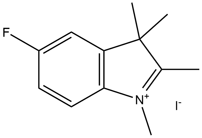 5-氟-1,2,3,3-四甲基-3H-吲哚碘化物 结构式