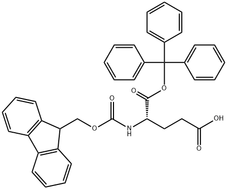 L-?Glutamic acid, N-?[(9H-?fluoren-?9-?ylmethoxy)?carbonyl]?-?, 1-?(triphenylmethyl) ester 结构式