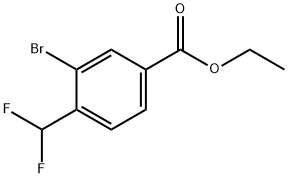 3-溴-4-(二氟甲基)苯甲酸乙酯 结构式