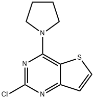 2-Chloro-4-(pyrrolidin-1-yl)thieno[3,2-d]pyrimidine 结构式