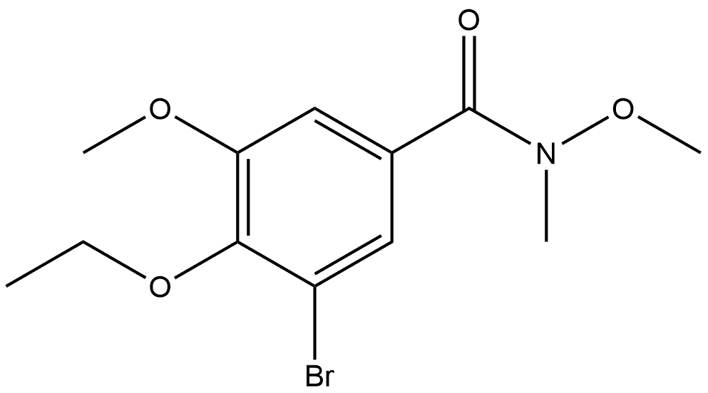 3-Bromo-4-ethoxy-N,5-dimethoxy-N-methylbenzamide 结构式