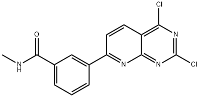 3-(2,4-二氯吡啶并[2,3-D]嘧啶-7-基)-N-甲基苯甲酰胺 结构式