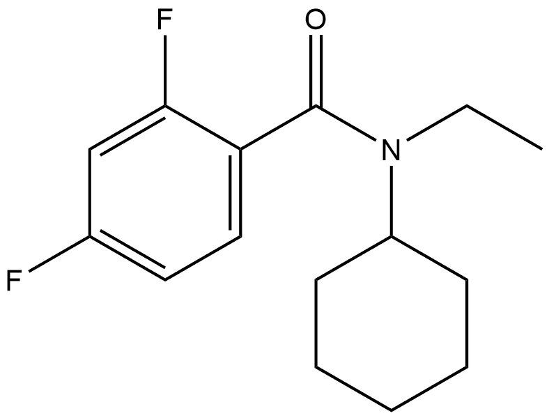 N-Cyclohexyl-N-ethyl-2,4-difluorobenzamide 结构式