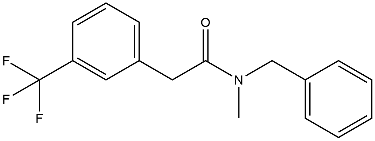 N-Methyl-N-(phenylmethyl)-3-(trifluoromethyl)benzeneacetamide 结构式