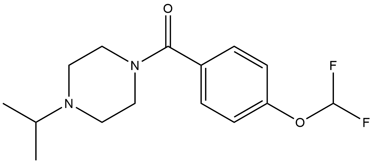 4-(Difluoromethoxy)phenyl][4-(1-methylethyl)-1-piperazinyl]methanone 结构式