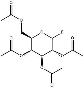 (2R,3R,4S,5R)-2-(乙酰氧基甲基)-6-氟四氢-2H-吡喃-3,4,5-三乙酸酯 结构式