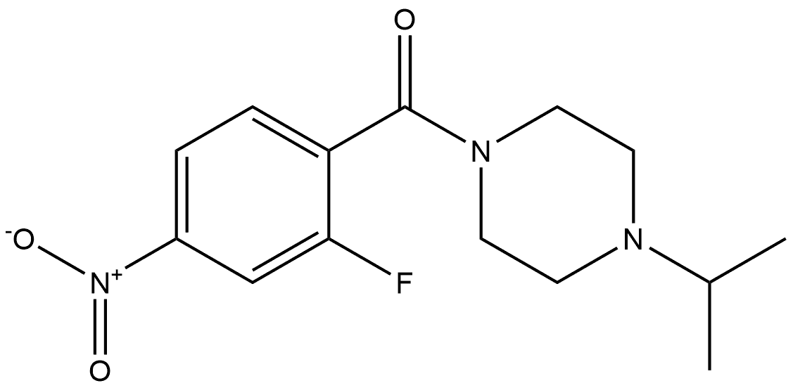 (2-fluoro-4-nitrophenyl)(4-isopropylpiperazin-1-yl)methanone 结构式