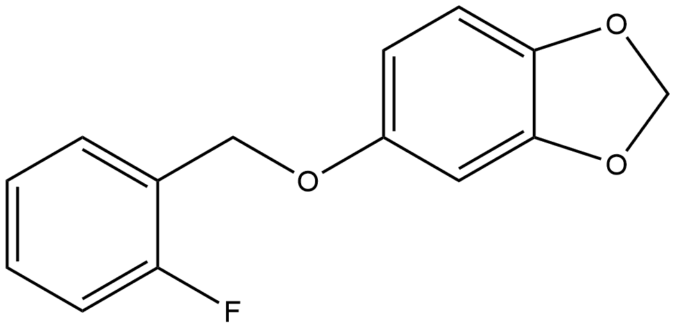 5-[(2-Fluorophenyl)methoxy]-1,3-benzodioxole 结构式