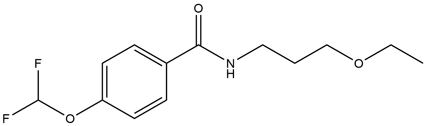 4-(Difluoromethoxy)-N-(3-ethoxypropyl)benzamide 结构式