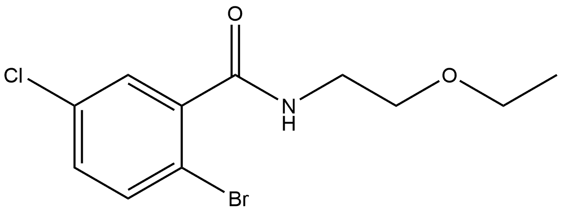 2-Bromo-5-chloro-N-(2-ethoxyethyl)benzamide 结构式