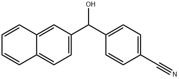 Benzonitrile, 4-(hydroxy-2-naphthalenylmethyl)- 结构式