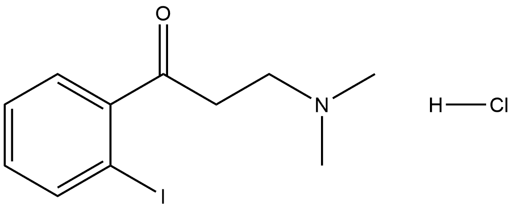 3-(二甲氨基)-1-(2-碘苯基)-1-丙酮盐酸盐 结构式