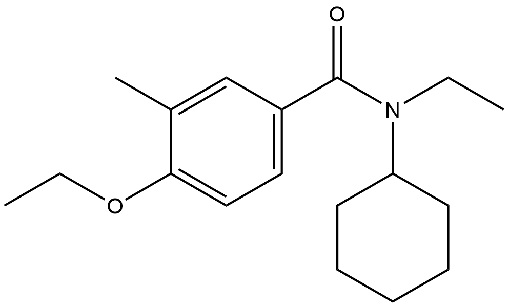 N-Cyclohexyl-4-ethoxy-N-ethyl-3-methylbenzamide 结构式