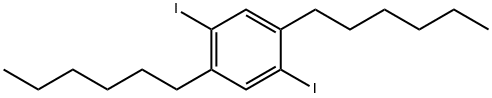 Benzene, 1,4-dihexyl-2,5-diiodo- 结构式