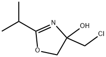 4-Oxazolol, 4-(chloromethyl)-4,5-dihydro-2-(1-methylethyl)- 结构式