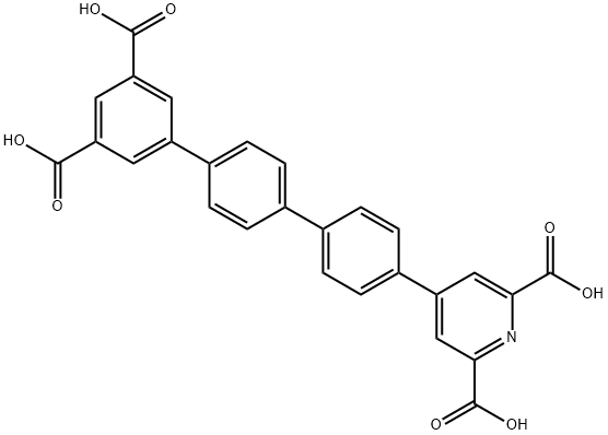 4,4'-二(2,6-二羧基吡啶-4-基)联苯 结构式