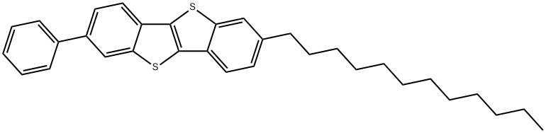 2-十二烷基-7-苯基[1]苯并噻吩并[3,2-b][1]苯并噻吩 结构式