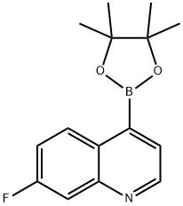 7-氟-4-(4,4,5,5-四甲基-1,3,2-二氧苯并呋喃-2-基)喹啉 结构式