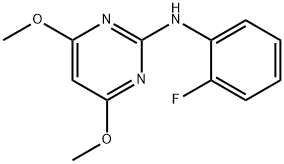 2-Pyrimidinamine, N-(2-fluorophenyl)-4,6-dimethoxy- 结构式