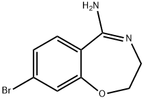 8-溴-2,3-二氢苯并[F][1,4]氧氮杂环庚烷-5-胺 结构式