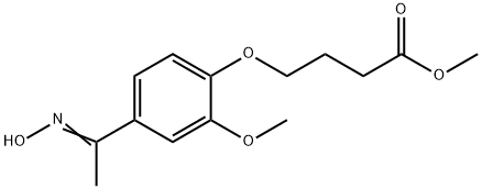 4-(4-(1-(羟基亚氨基)乙基)-2-甲氧基苯氧基)丁酸甲酯 结构式