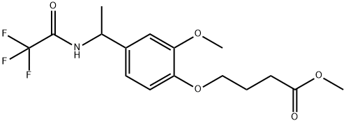 4-(2-甲氧基-4-(1-(三氟乙酰氨基)乙基)苯氧基)丁酸甲酯 结构式