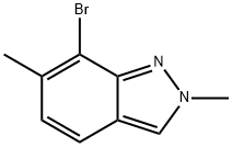 7-溴-2,6-二甲基吲唑 结构式