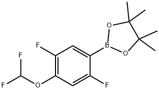 2-(4-(Difluoromethoxy)-2,5-difluorophenyl)-4,4,5,5-tetramethyl-1,3,2-dioxaborolane 结构式