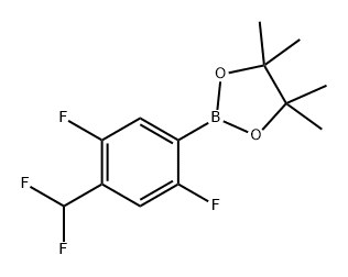 2-(4-(二氟甲基)-2,5-二氟苯基)-4,4,5,5-四甲基-1,3,2-二氧硼杂环戊烷 结构式