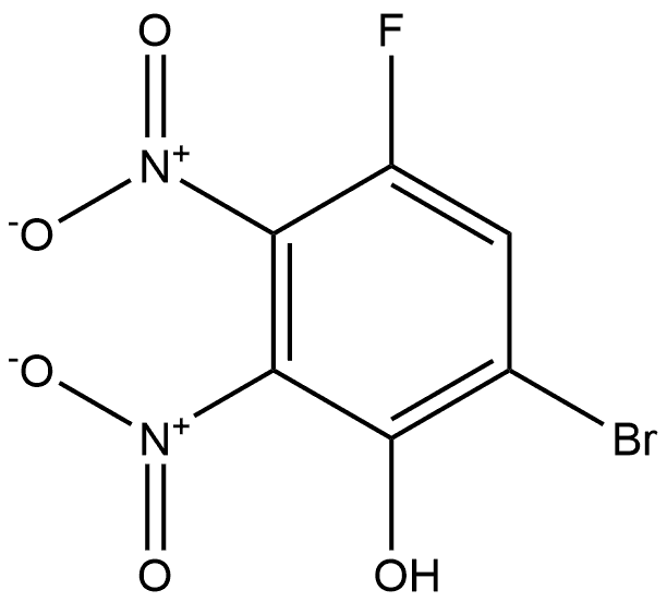 6-溴-4-氟-2,3-二硝基苯酚 结构式