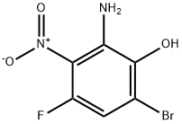 2-氨基-6-溴-4-氟-3-硝基苯酚 结构式