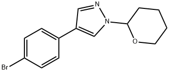 4-(4-溴苯基)-1-(3,4,5,6-四氢-2H-吡喃-2-基)吡唑 结构式