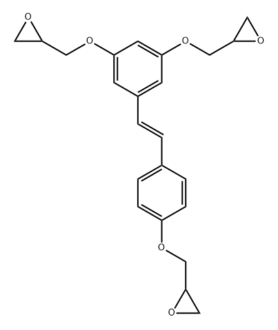 2-[[4-[(E)-2-[3,5-双(环氧乙烷-2-基甲氧基)苯基]乙烯基]苯氧基]甲基]环氧乙烷 结构式
