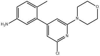 Benzenamine, 3-[2-chloro-6-(4-morpholinyl)-4-pyridinyl]-4-methyl- 结构式