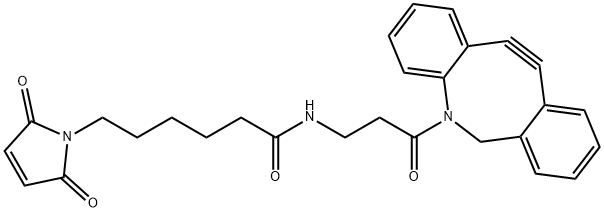 N-[3-(11,12-二脱氢二苯并[B,F]氮杂环辛-5(6H)-基)-3-氧代丙基]-2,5-二氢-2,5-二氧代-1H-吡咯-1-己酰胺 结构式