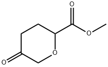 5-氧代四氢2H-吡喃-2-羧酸甲酯 结构式