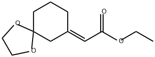 Acetic acid, 2-(1,4-dioxaspiro[4.5]dec-7-ylidene)-, ethyl ester, (2E)- 结构式