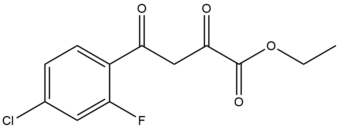 4-(4-氯-2-氟苯基)-2,4-二氧代丁酸乙酯 结构式