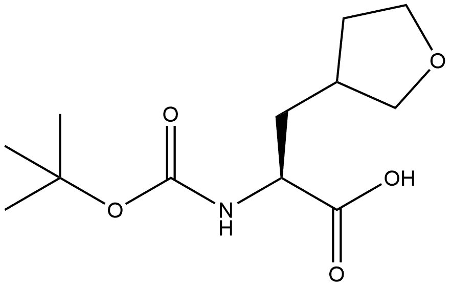 (2S)-2-{[(叔丁氧基)羰基]氨基}-3-(氧杂环戊烷-3-基)丙酸 结构式