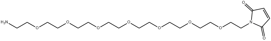 Mal-PEG7-amine TFA salt 结构式
