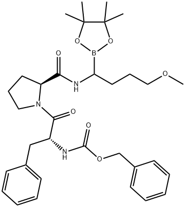 Cbz-(R)-Phe-Pro-BoroMpg-OPinacol 结构式