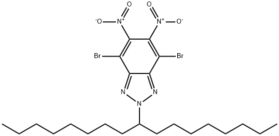 4,7-Dibromo-2-(heptadecan-9-yl)-5,6-dinitro-2H-benzo[d][1,2,3]triazole 结构式