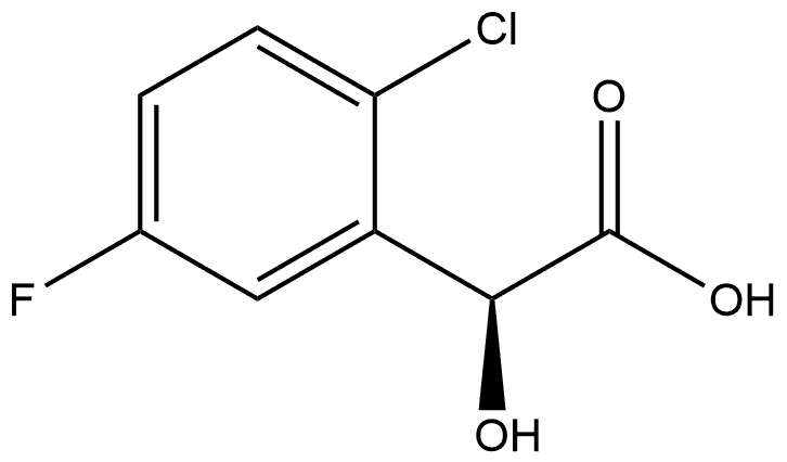 (S)-2-(2-氯-5-氟苯基)-2-羟基乙酸 结构式